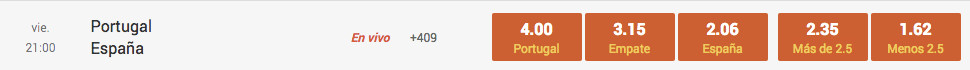Apuestas Portugal España