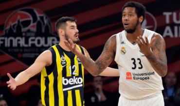 Trey Thompkins en la Euroliga con el Real Madrid